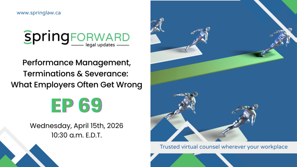 Performance management, terminations and severance webinar for employers